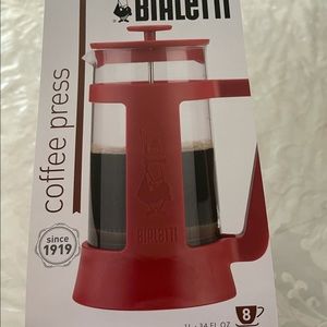 Bialetti Coffee French Press Red 8 Cups